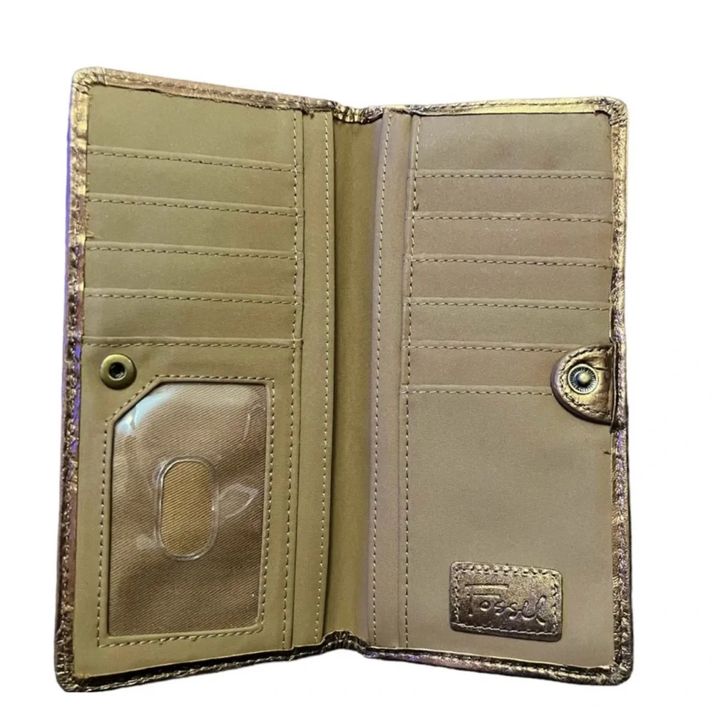 Vintage Fossil Butterfly Trifold Wallet - Picture 2 of 7